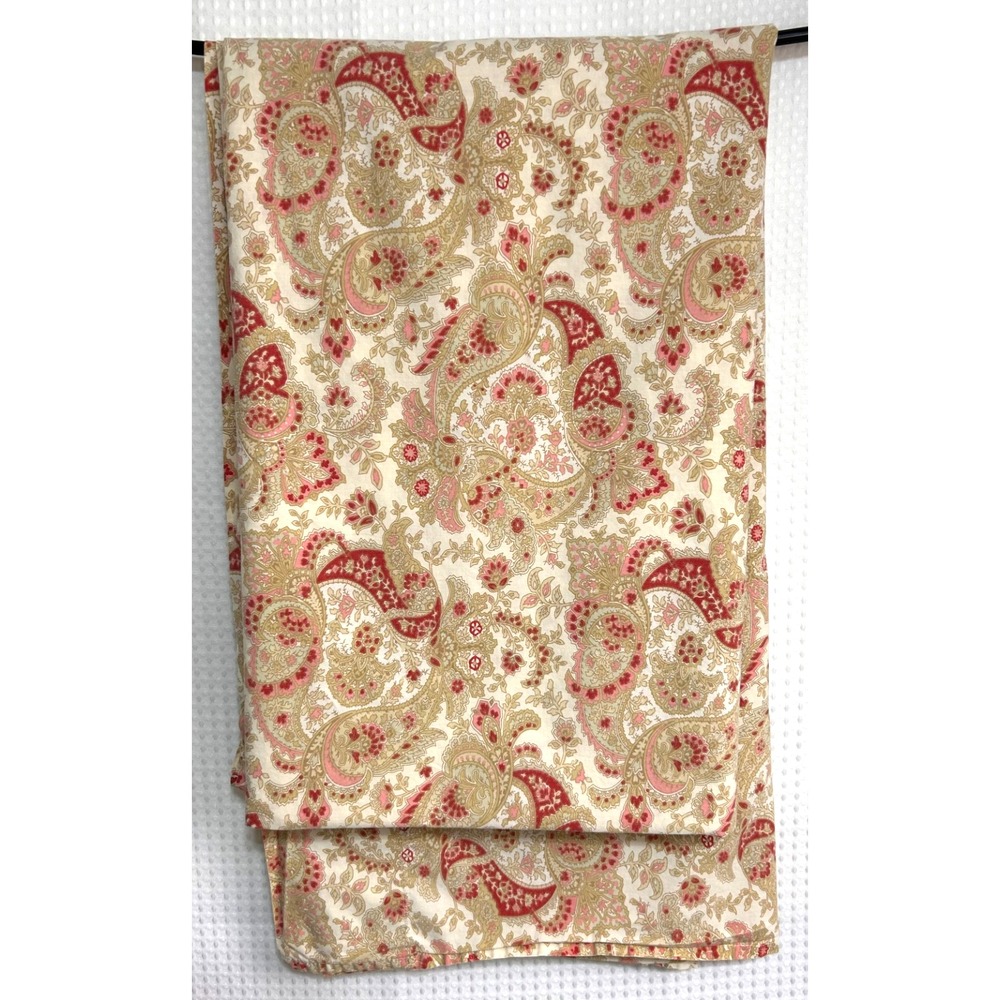 Pottery Barn Rare Paisley 2 Pillowcases Flat Sheet 100X80 Queen Full Fall